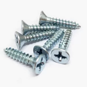 Flat head self tapping screw