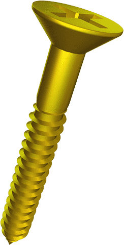 Heou Jia Fastener Brass Flat Head Wood Screw